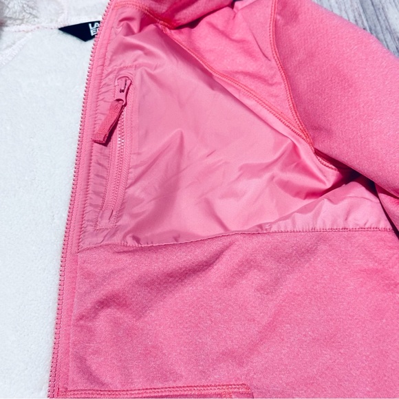 Lands End Salmon Hooded Fleece Jacket Full Zip Size XL - Picture 8 of 9